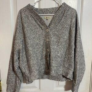 Madewell Women’s Sweater Button Up Cardigan Gray Soft New With Tags